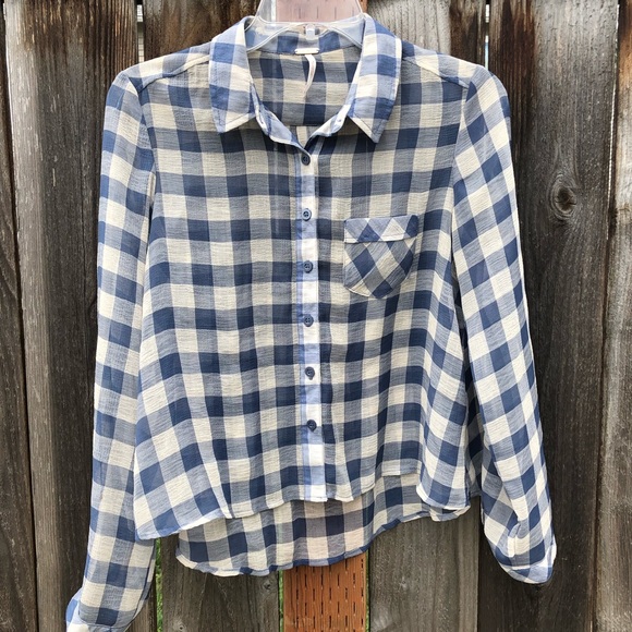 Free People Tops - Free People Boho Sheer Gingham Top Free People Tops - Free People Boho Sheer Gingham Top